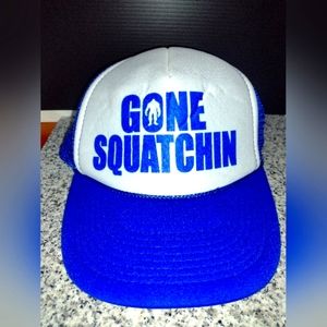 GONE SQUATCHIN' Hat. Newport Oregon. Adjustable OSFM SNAPBACK Baseball Hat, Cap.